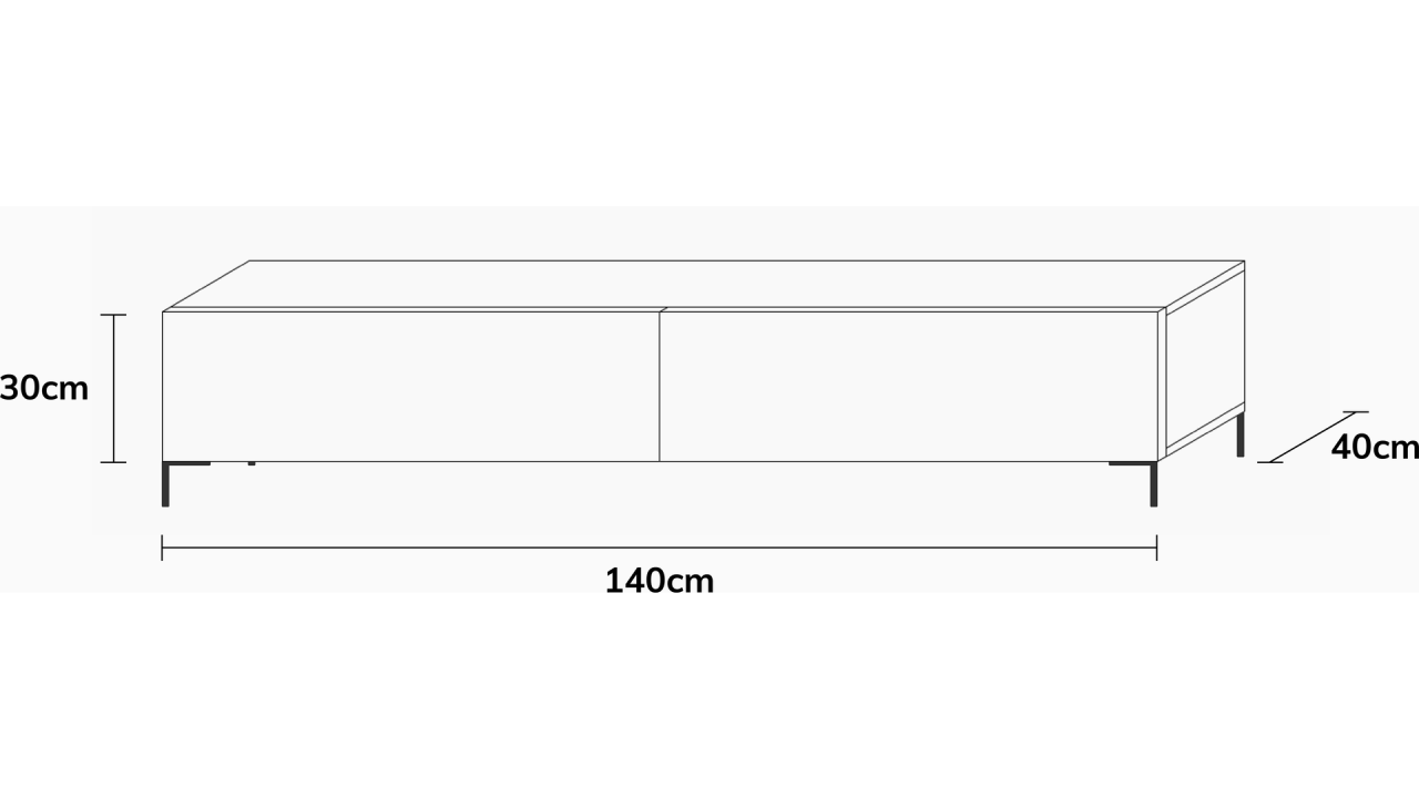 TV-Board Somero mit Füßen I 100-360cm I Wuun Living - TV-Board Somero mit Füßen I 100-360cm I