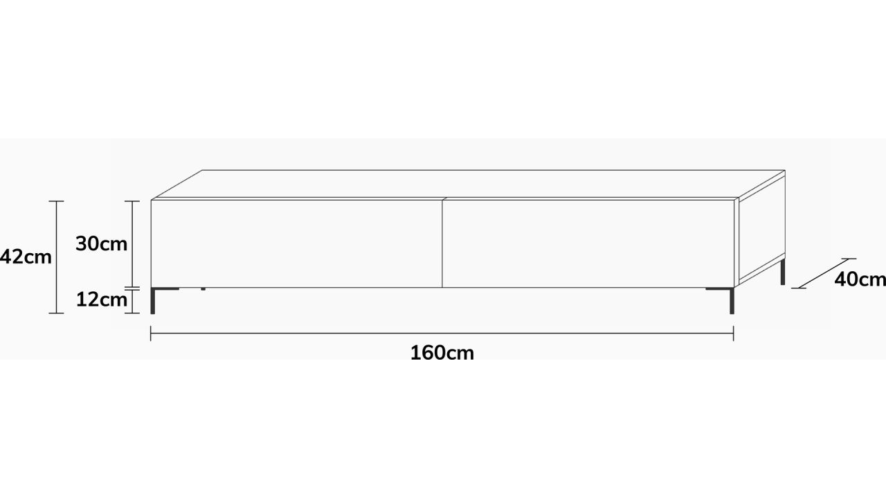 TV-Board Somero mit Füßen I 100-360cm I Wuun Living - TV-Board Somero mit Füßen I 100-360cm I
