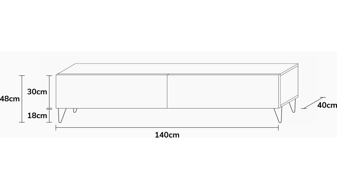 TV-Board Somero mit Füßen I 100-360cm I Wuun Living - TV-Board Somero mit Füßen I 100-360cm I