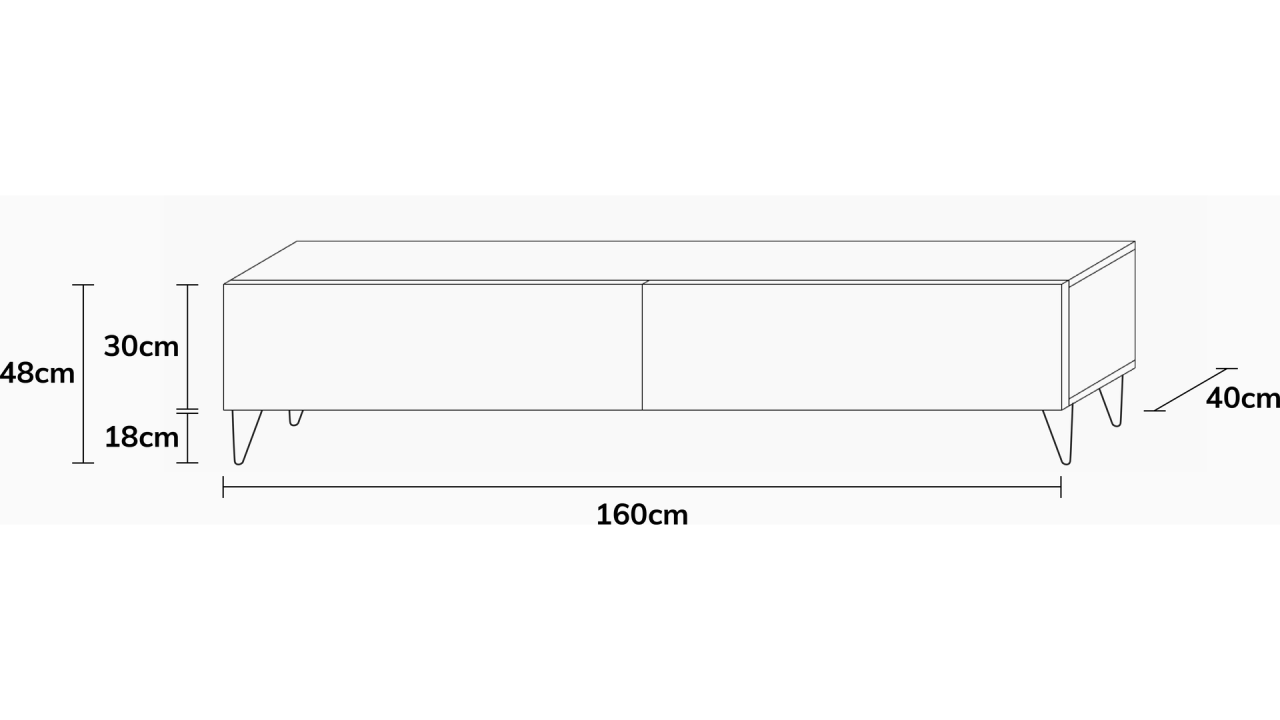 TV-Board Somero mit Füßen I 100-360cm I Wuun Living - TV-Board Somero mit Füßen I 100-360cm I