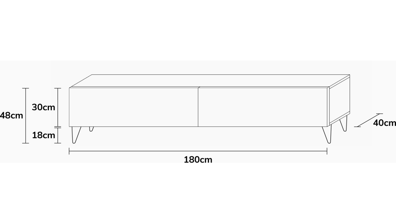 Wuun Living - TV-Board Somero mit Füßen I 100-360cm I