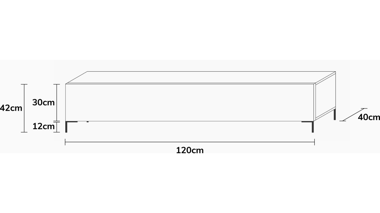 TV-Board Somero mit Füßen I 100-360cm I Wuun Living - TV-Board Somero mit Füßen I 100-360cm I