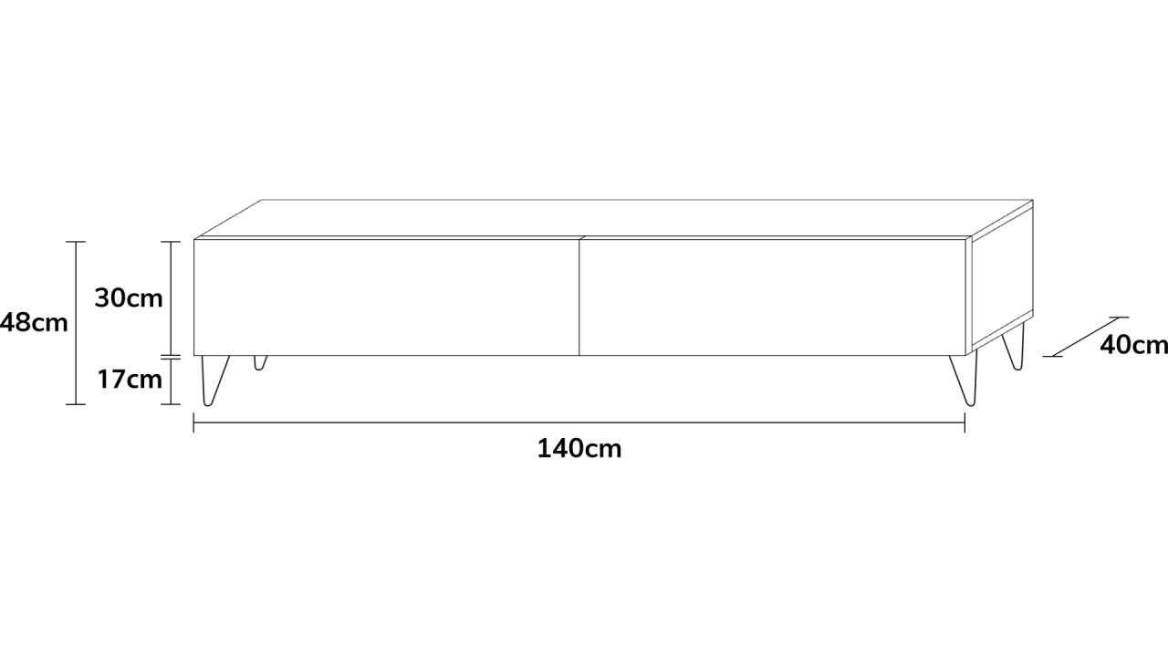 TV-Board Somero mit Füßen I 100-360cm I Wuun Living - TV-Board Somero mit Füßen I 100-360cm I