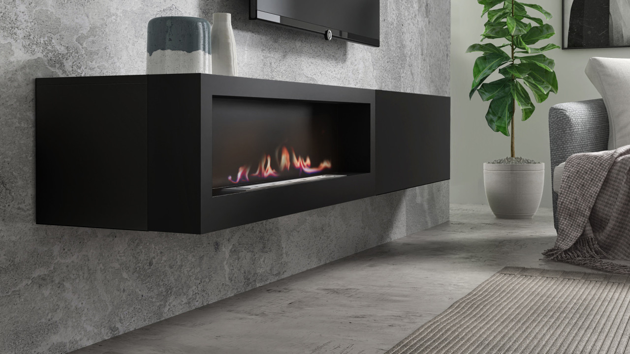 Lowboard Somero mit Ethanol Kamin – Modernes Design & Wärme  Wuun®