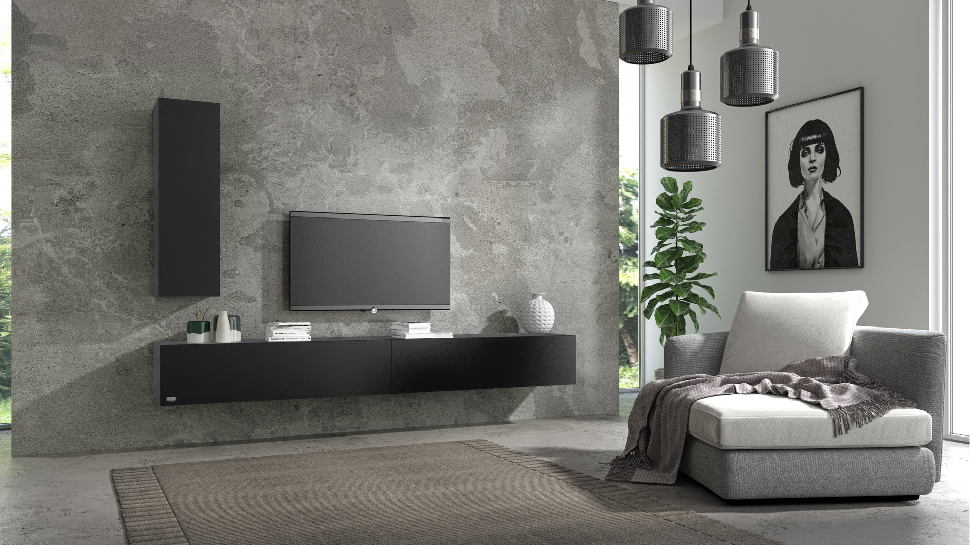 Stilvolle Designer-Wohnwand für modernes WohnenI Wuun® Somero