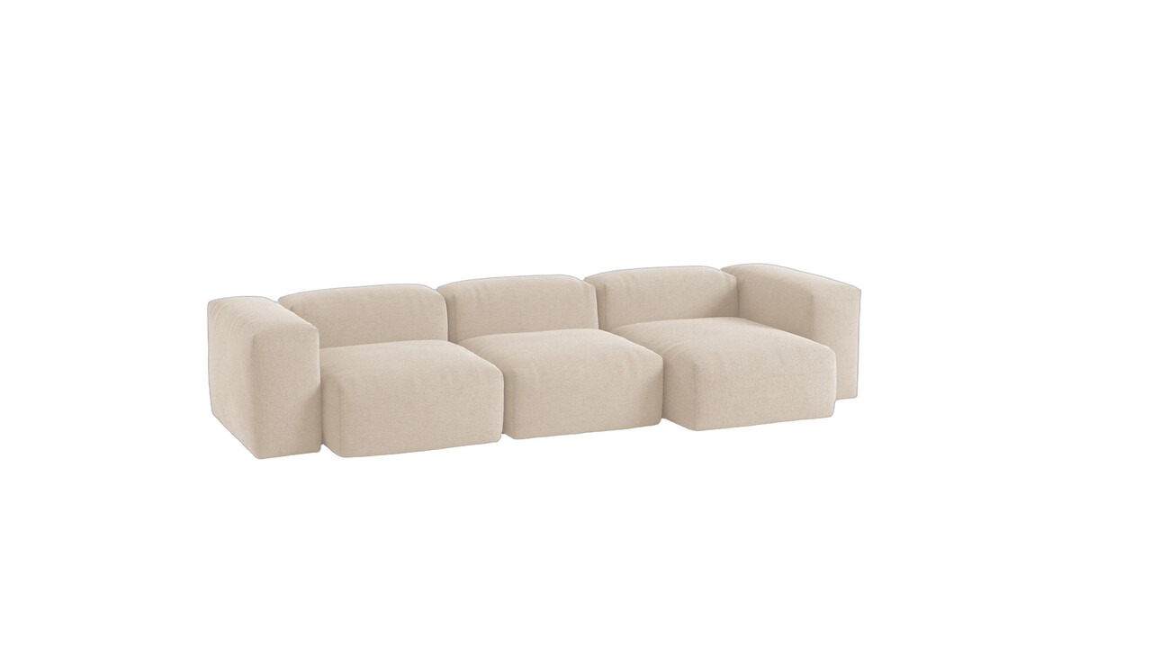 Wuun® Typ 07 Outdoor Sofa – 3-Sitzer Lounge-Modul für großzügiges Relaxen