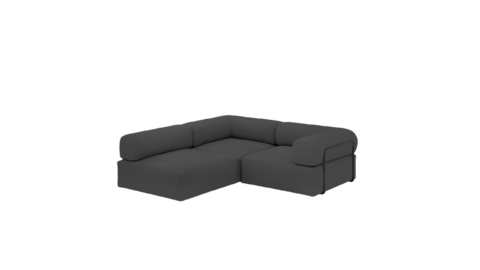 Luno-Pilo kompaktes Ecksofa – 3-Sitzer mit System & wechselbarem Bezug | WUUN