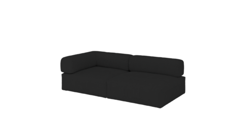 Luno-Pilo 2-Sitzer – kompaktes modulares Sofa mit wechselbaren Bezügen | WUUN