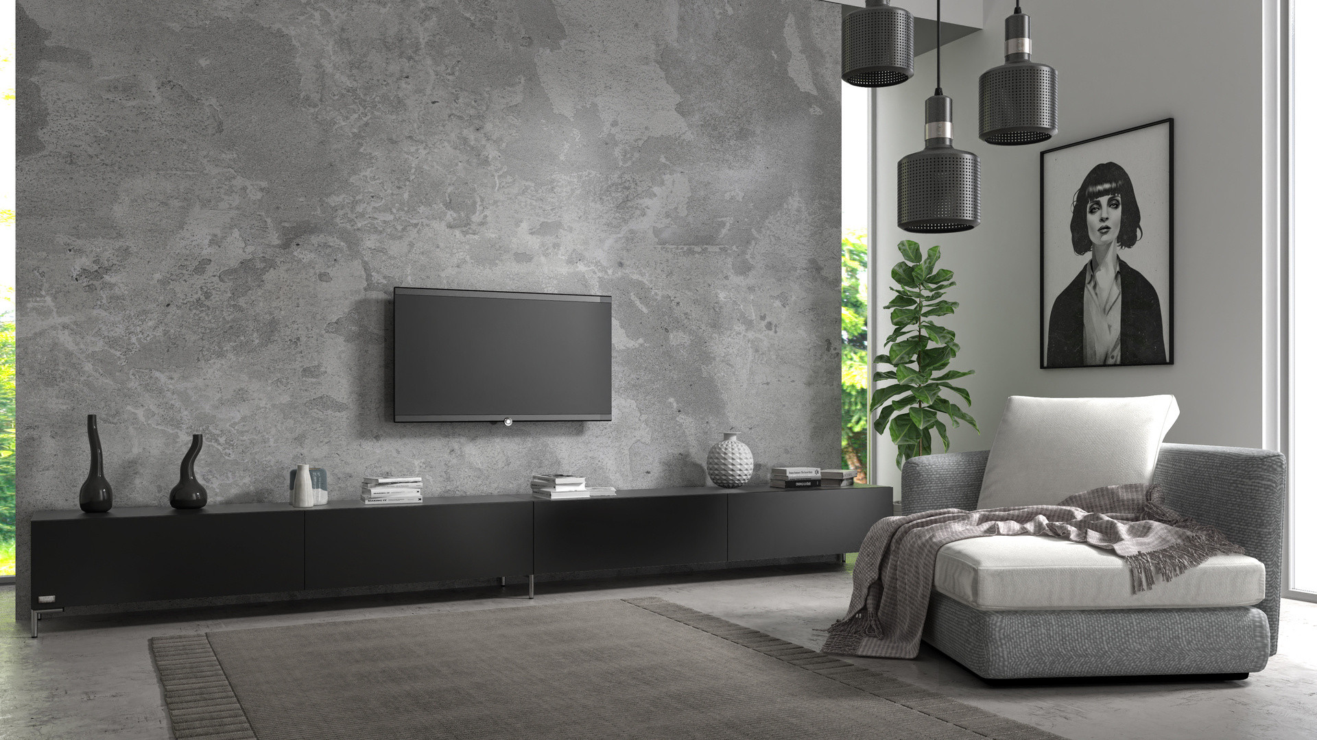 Wuun Living - TV-Board Somero mit Füßen I 100-360cm I