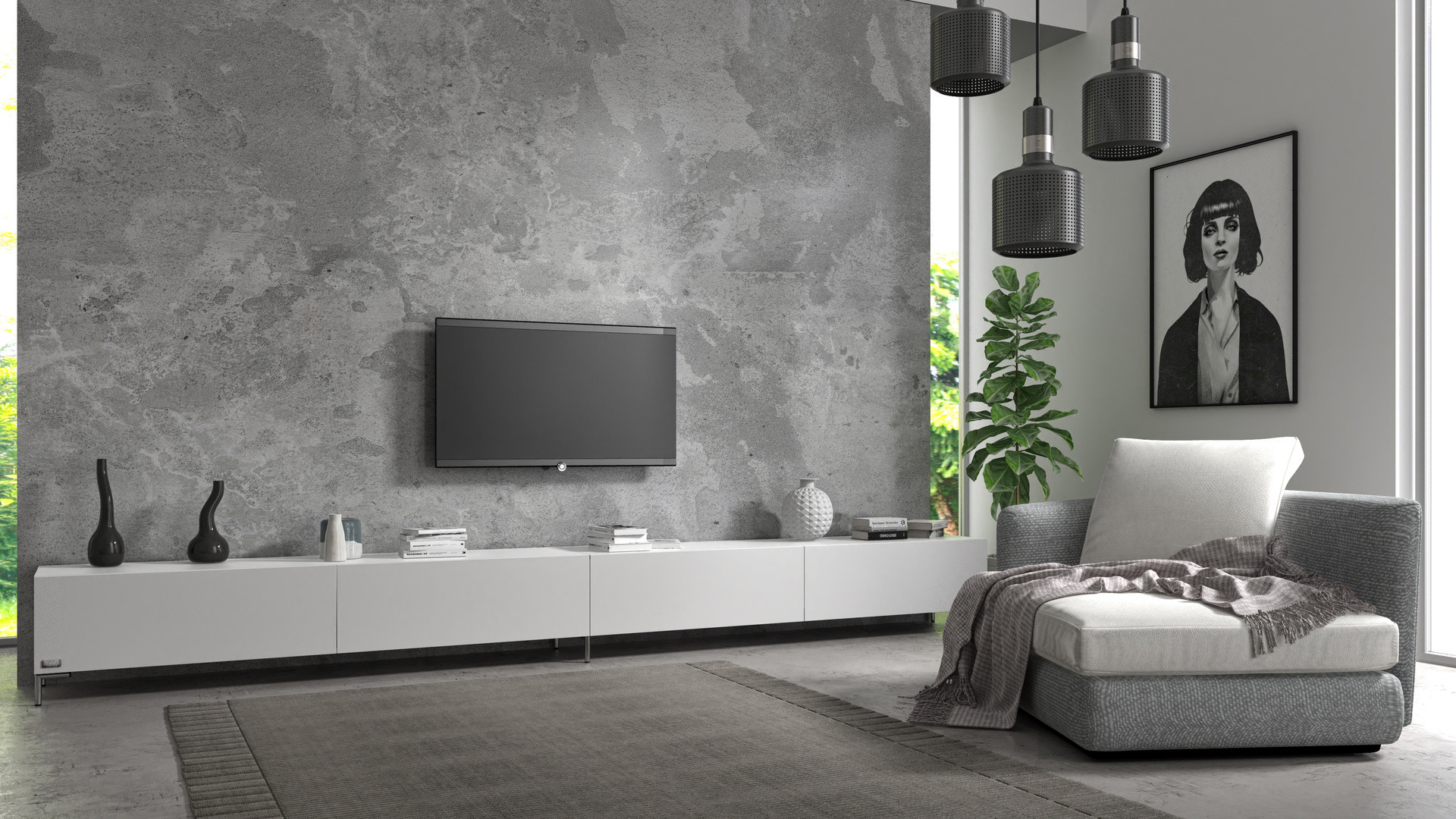 Wuun Living - TV-Board Somero mit Füßen I 100-360cm I