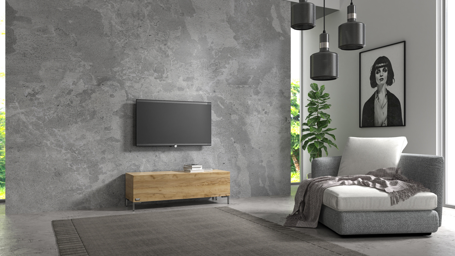 Wuun Living - TV-Board Somero mit Füßen I 100-360cm I