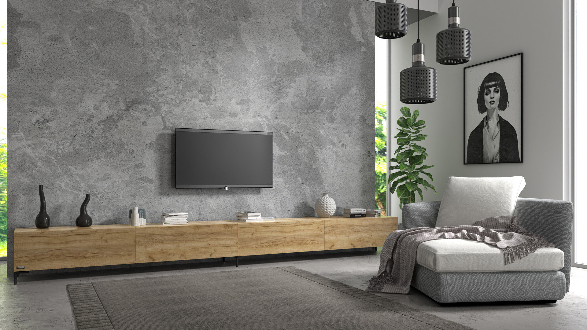 Wuun Living - TV-Board Somero mit Füßen I 100-360cm I