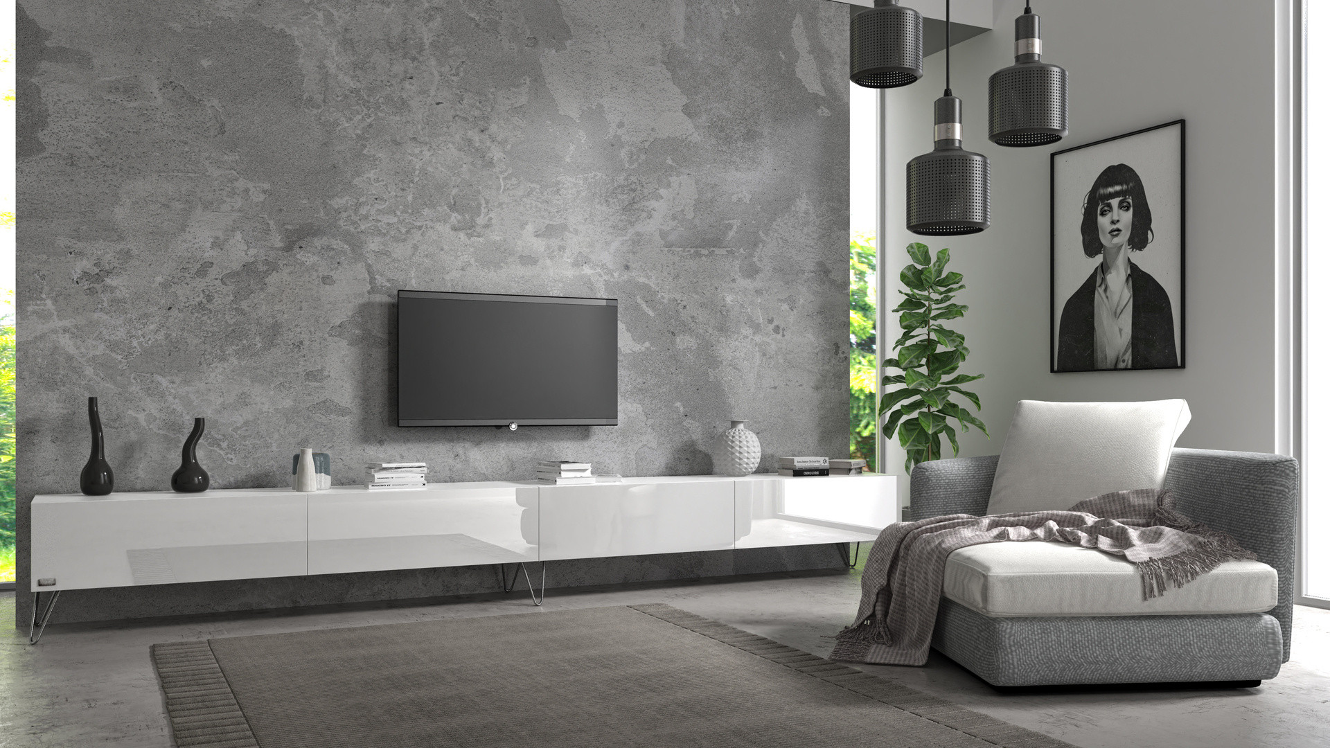 Wuun Living - TV-Board Somero mit Füßen I 100-360cm I