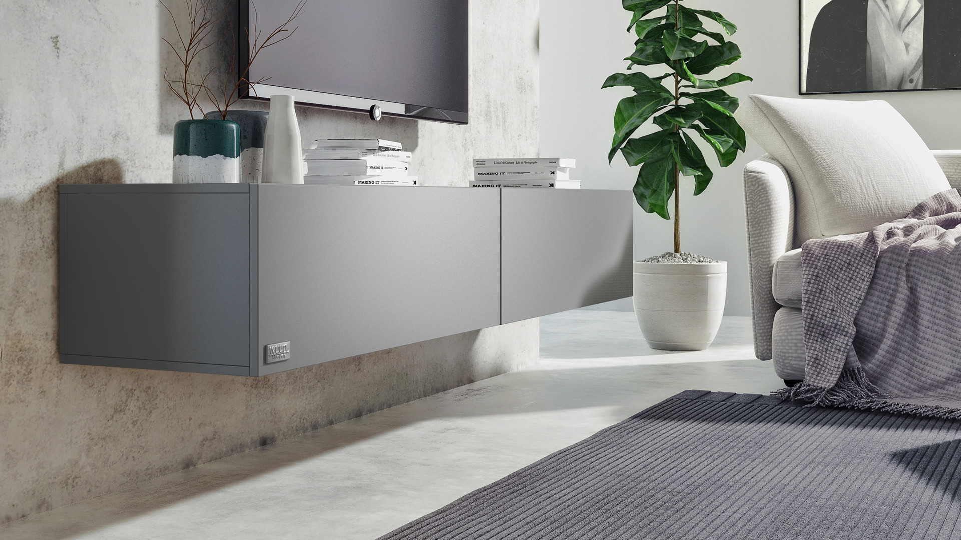 Wuun Living - TV-Board Somero mit Füßen I 100-360cm I