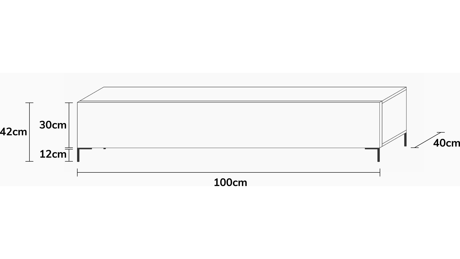 Wuun Living - TV-Board Somero mit Füßen I 100-360cm I