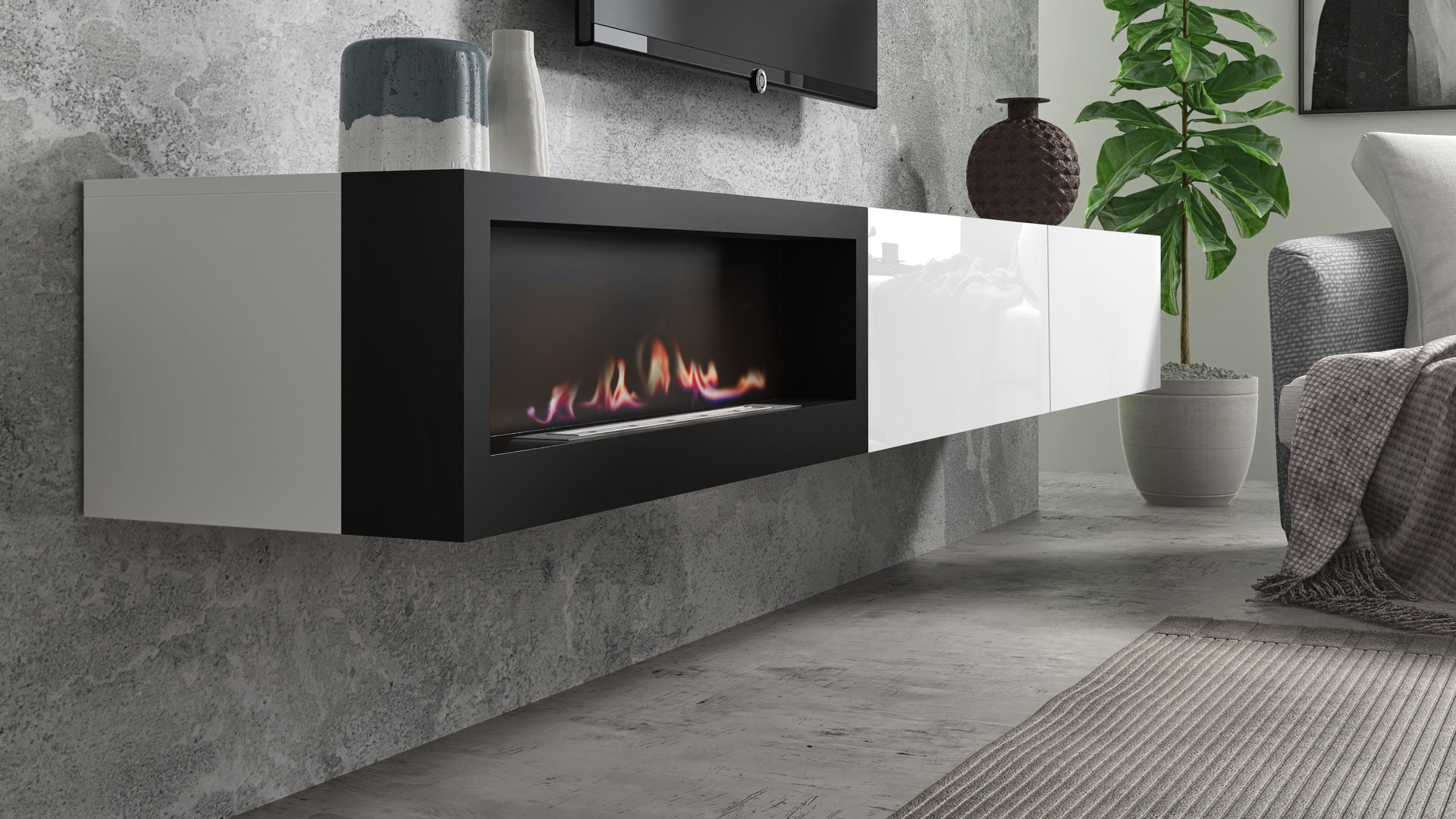 Wuun Living - TV-Board Somero Kamin I 100-400cm I