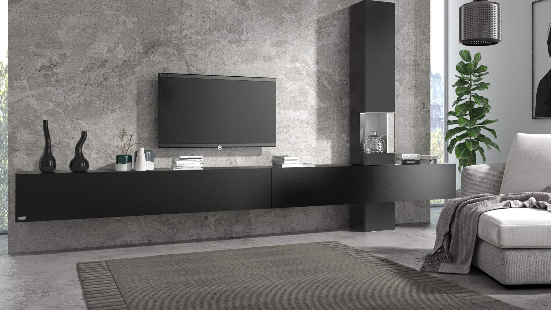 Wuun Living - Wohnwand Somero Vitrine