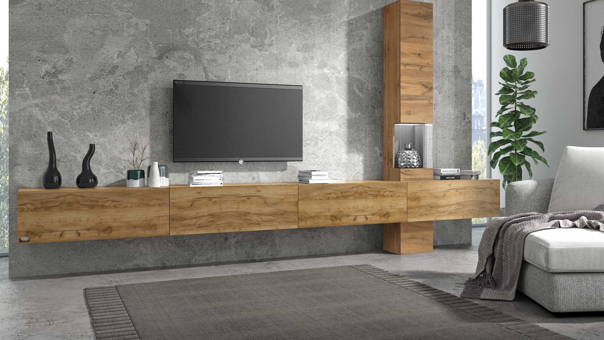 Wuun Living - Wohnwand Somero Vitrine