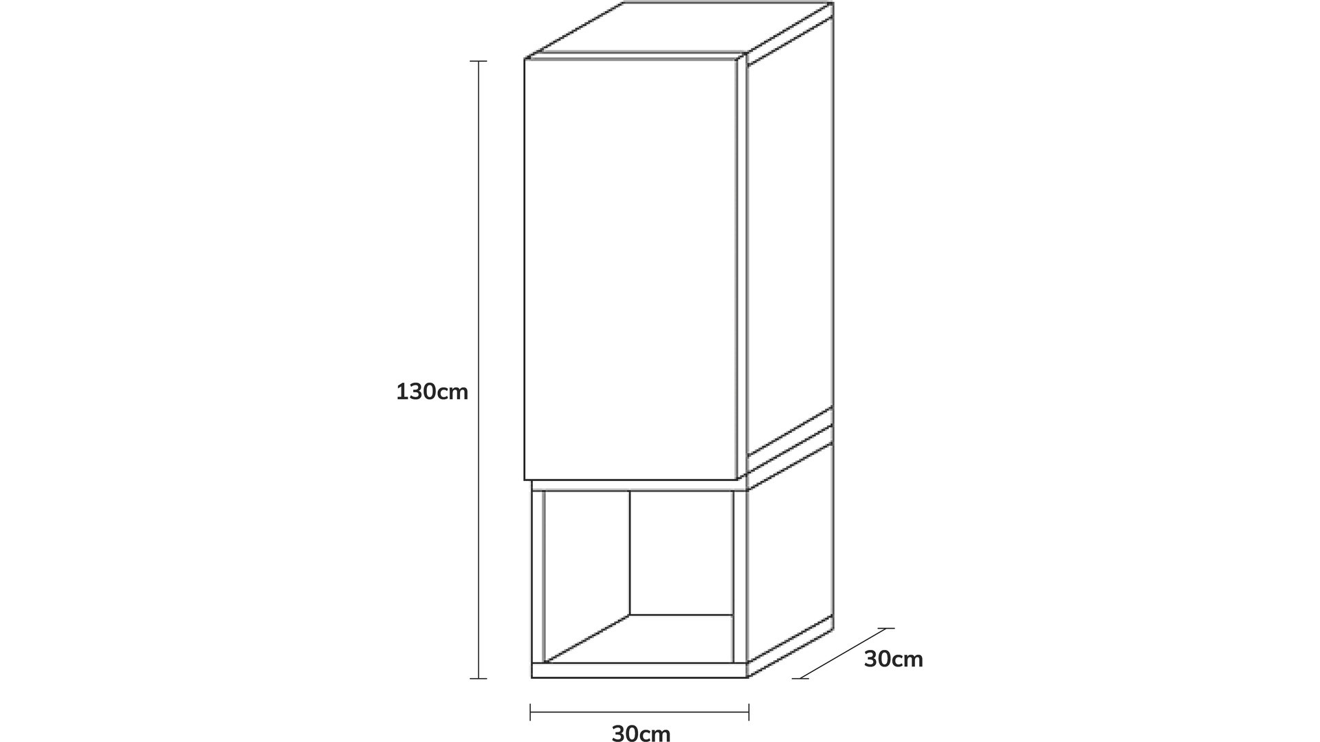 Wuun Living - Somero Hochschrank 130cm
