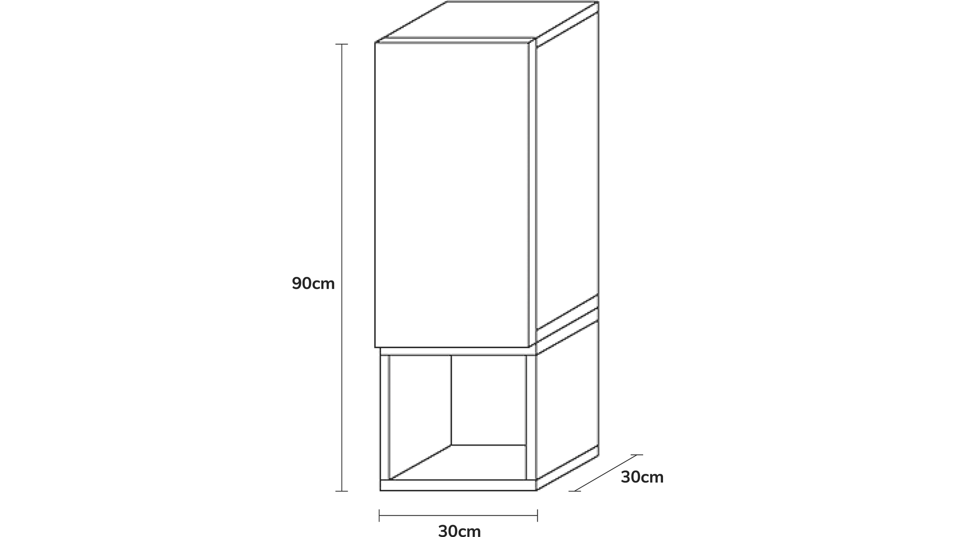 Wuun Living - Somero Hochschrank 90cm