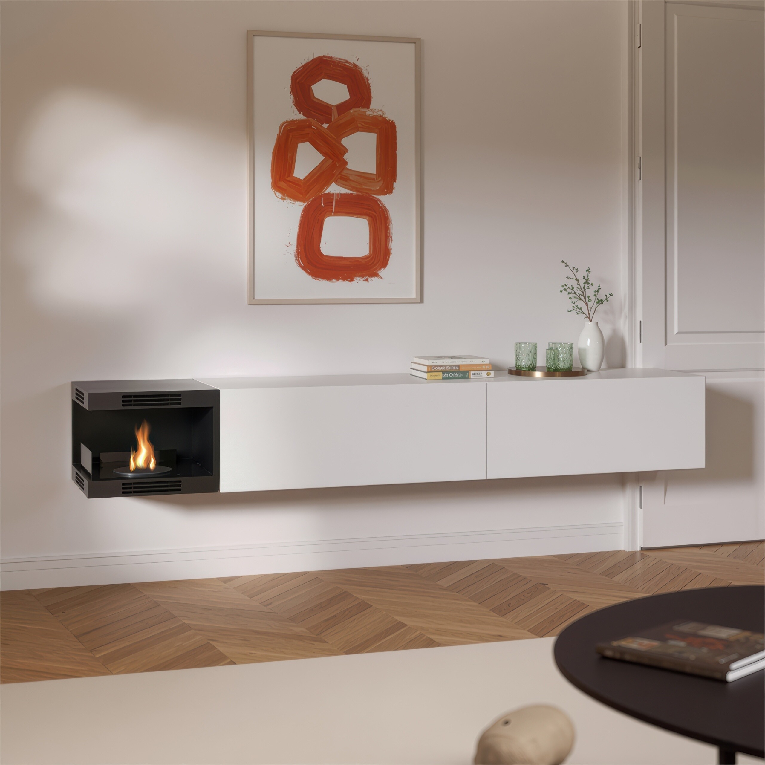 Wuun Living - TV-Board Somero Kamin Ecke I...