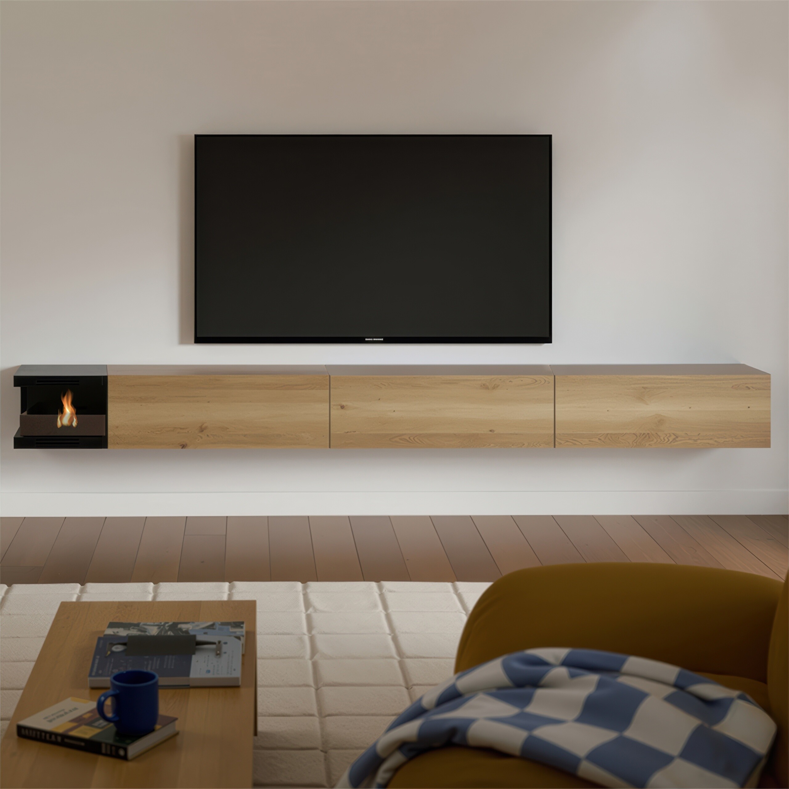Wuun Living - TV-Board Somero Kamin Ecke I...