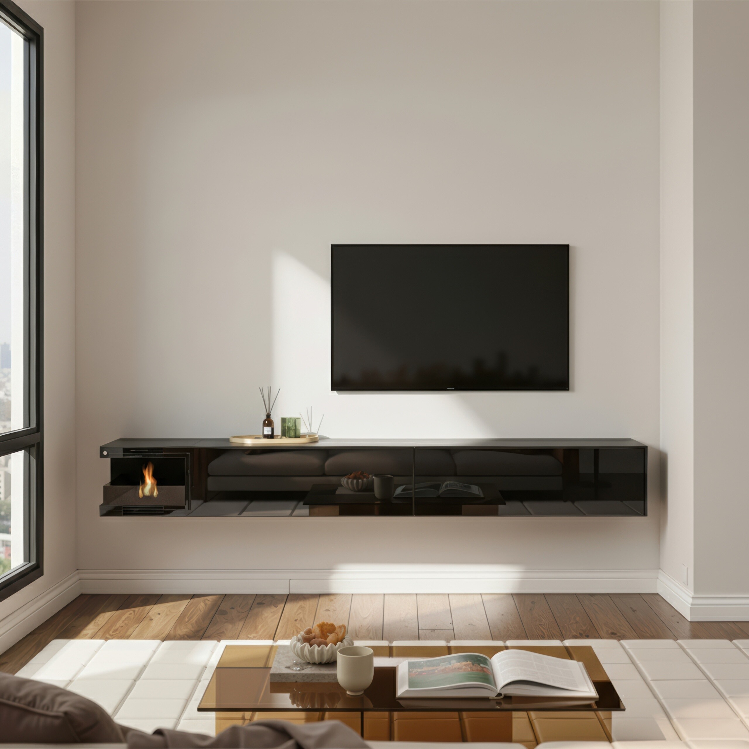 Wuun Living - TV-Board Somero Kamin Ecke I...