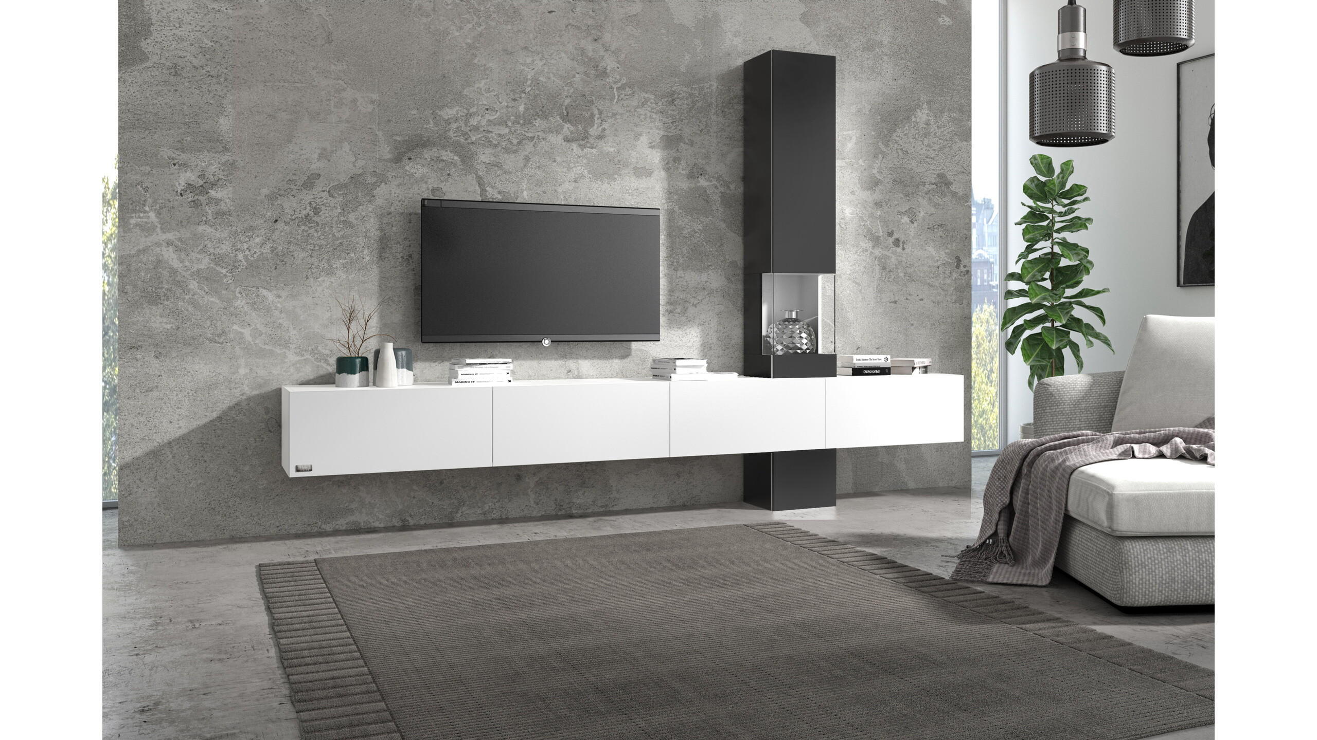 Wuun Living - Wohnwand Somero Vitrine